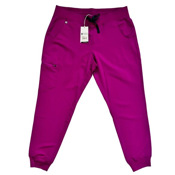 FIGS Zamora 2.0 Jogger Scrub Pants Bright Fuchsia Women’s Large NWT Rare Retired - Picture 2 of 14
